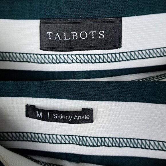 Talbots Ankle Snap Ponte Stretch Pull On Leggings Hunter Green Sz. M - Picture 5 of 7